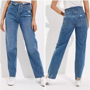 American Eagle Fold Over Waist Mom Jeans!!